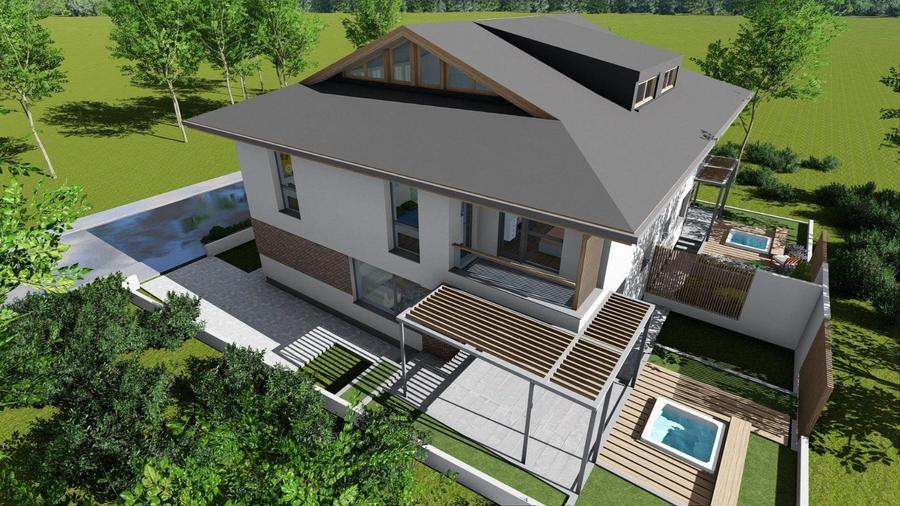 Proiect imobiliar : Duplex modern cu dormitor la parter si mansarda locuibila - 8