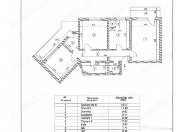 Apartament 3 camere, situat in zona Dacia - 1