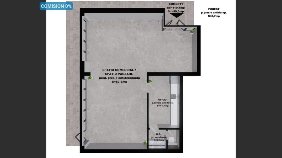 Comision 0% ! Spații Comerciale de Vânzare –Brașov,  Zona Lacul Noua - 4