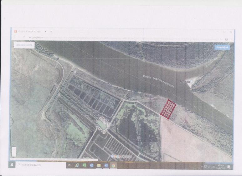 OCAZIE : INTRAVILAN com. MURIGHIOL - 19 euro/m.p. Deschidere Dunare  74 m. - 5