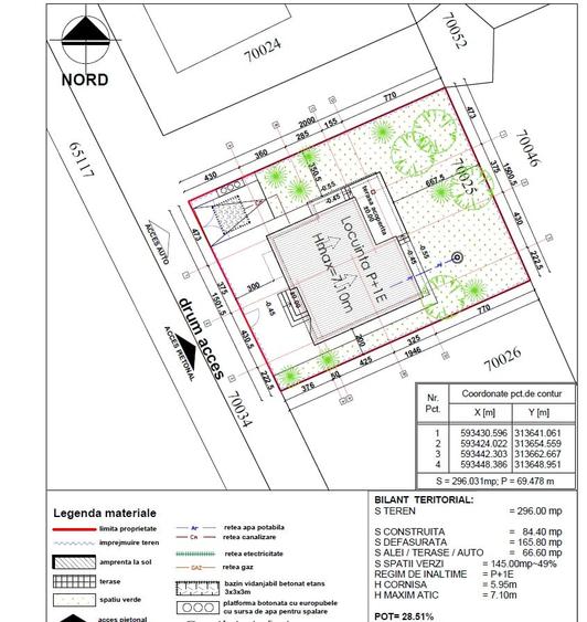 Casă individuală cu 4 camere cu Teren 300 Mp în Berceni