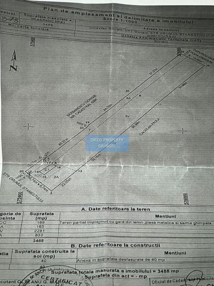 De  Vânzare Teren 3.488 mp  – Drumul Stăneștiului,Giurgiu - 3