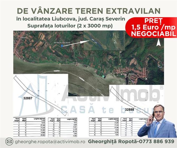 Teren extravilan 3.000 mp – Liubcova, in Liubcova zona Slatina (Clisura Dunarii) - 1