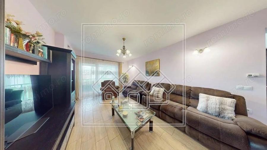 Ap.cu 3 camere, 2 bai si balcon, etaj intermediar, mobilat si utilat - 4