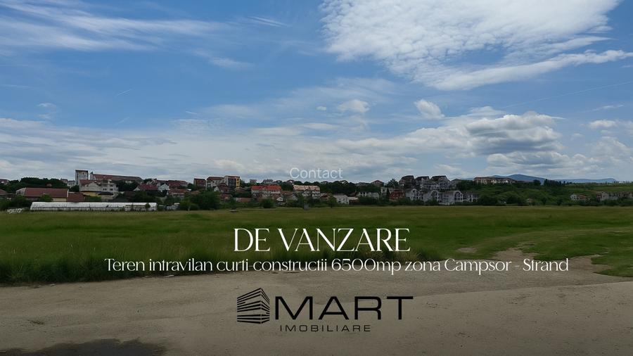 Teren intravilan 6500mp la drumul principal Campsor - Strand
