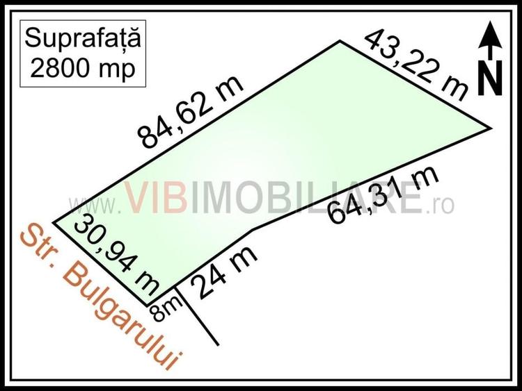 Magurele, Varteju - Str. Bulgarului, teren intravilan, suprafata 2.800 mp - 1