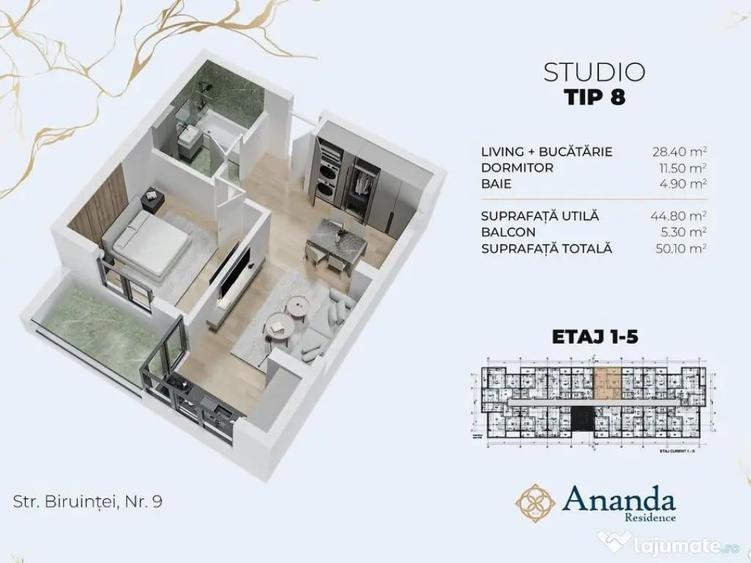 2cam-studio 50mp,ideal investitie,dezvoltator,15min metro... - 2