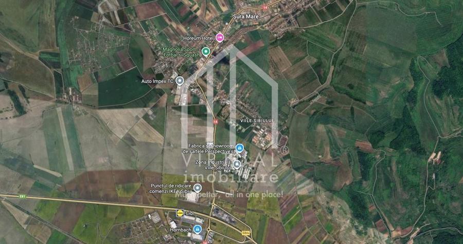 Teren imprejmuit de inchiriat in Sibiu, Sura Mare 650 mp curent 380 V - 3
