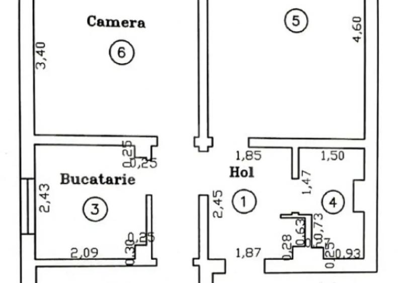 Apartament 3 camere, 53 mp, Compexul studentesc - 1