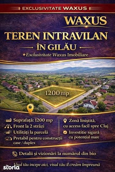 Teren Intravilan - SU 1200MP I Front la 2 Strazi I Utilitati - Gilau - 1