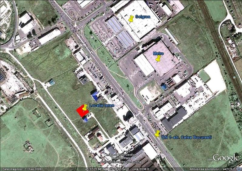 Teren 1.160 mp Calea Bucuresti, pretabil P+4-6E, rezidential sau office! - 1