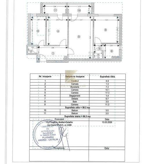 Apartament cu 3 camere semidecomandat în Gării