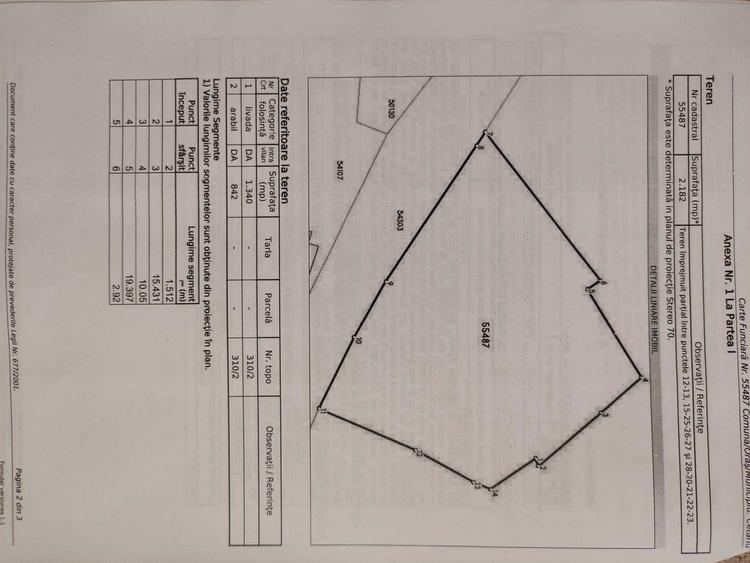Vand teren in Sisterea, com. Cetariu, langa drum asfaltat, front 62ml - 3