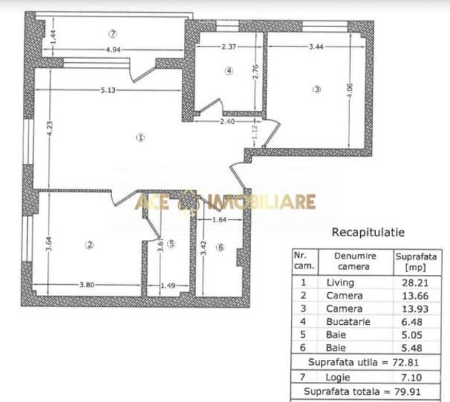 3 Camere de vanzare | Aviatiei | 80 mp | 2 parcari incluse | etaj 1 - 16