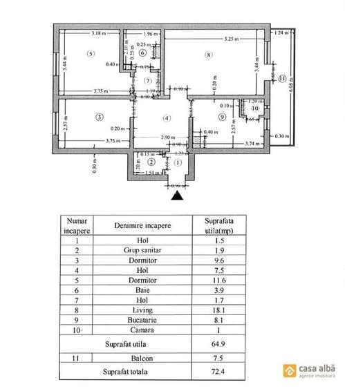 Ultracentral - UMF, 3 camere disponibil imediat, balcon generos Ultracentral - UMF, 3 camere disponibil imediat, balcon generos