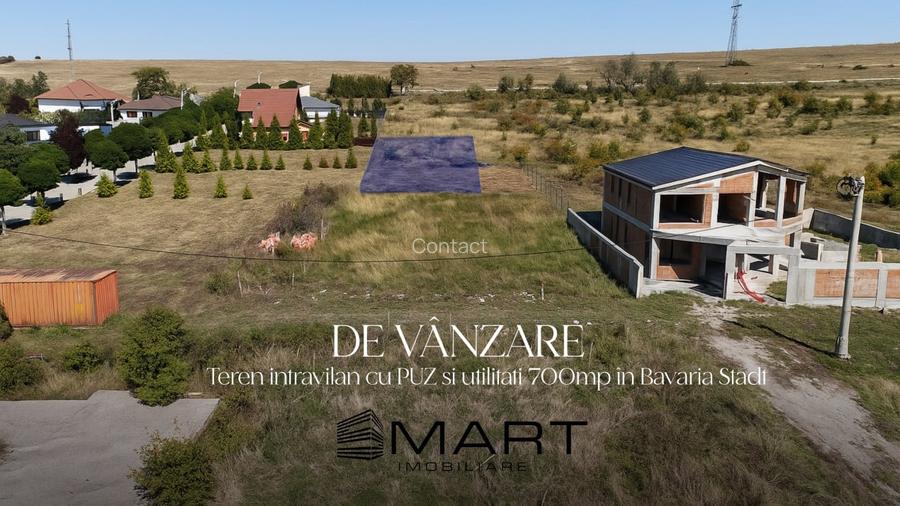 Teren intravilan 700mp cu utilitati si PUZ in Cartier Bavaria