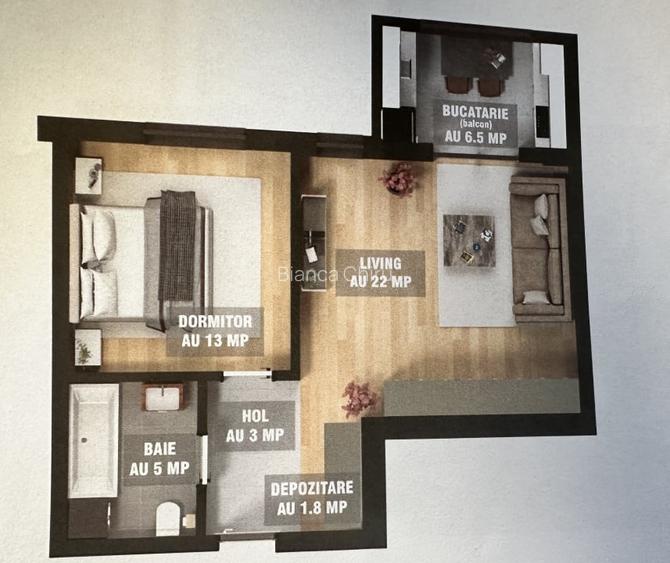 Apartament 2 camere 0% comision, 51,5 MP Militari Residence Apartament 2 camere 0% comision, 51,5 MP Militari Residence