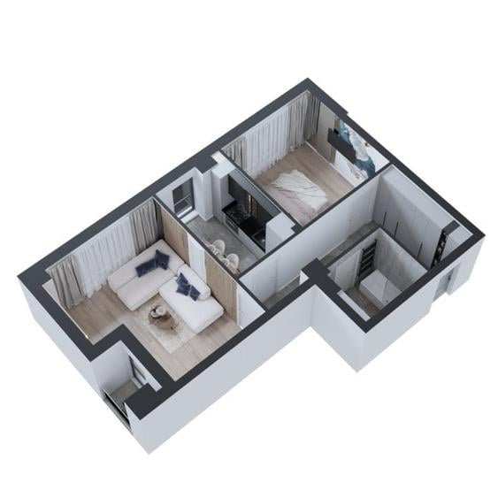 Apartament 2CD  bloc  autorizat  in   constructie  COD 152245 - 7