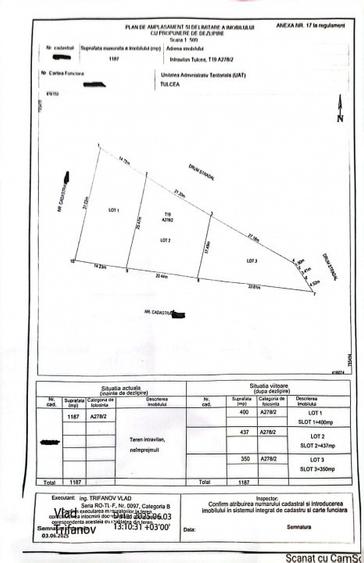 Teren intravilan cartier 9 Mai Tulcea - 1.187 m.p. - 3