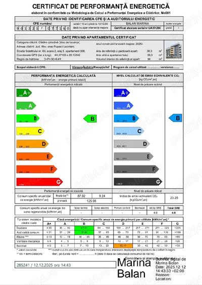 Vand sau Schimb Studio 45 m2 cu Parcare Cadastrata - 1