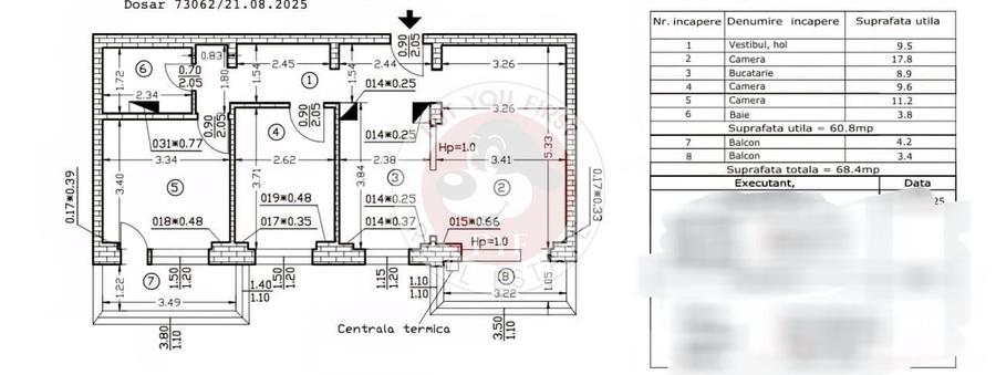 Soseaua Iancului | Apartament 3 camere | 68mp | Decomandat | B12433 - 9