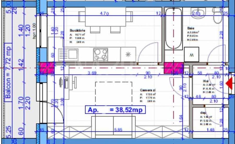 Apartament o camera de vanzare in Floresti - 1