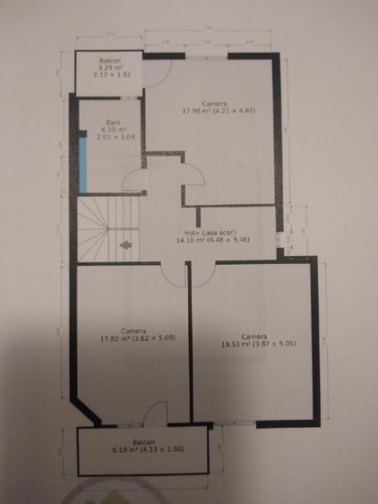 Duplex Dumbravita, langa centru P+M, 4cam 142mp util, 379mp teren - 9