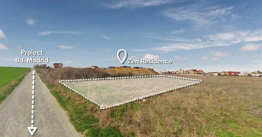 Teren intravilan 1.000 mp | Zona Dedeman/ proiect Bd. Madrid | Comision 0% - 6