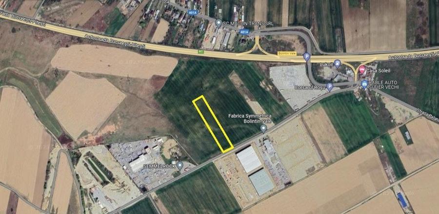 Vanzare teren Bolintin Vale/Str. Palanca, 9.875 mp, langa Semmelrock, comision 0 - 2