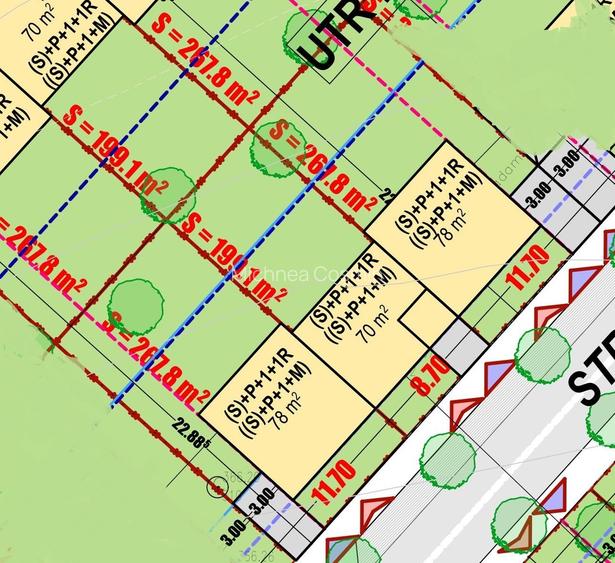 Teren Construcții intravilan de 735 mp, în Borhanci Teren Construcții intravilan de 735 mp, în Borhanci