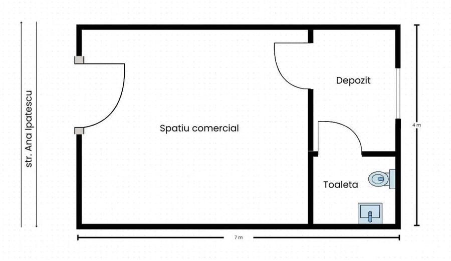 Inchiriez Spa?iu Comercial (28mp) in Chi?ineu-Cri? (Padureni) - 2
