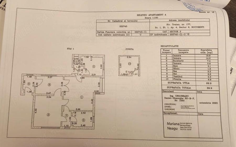 Apartament 3 camere de vanzare Foi?orul de Foc, zona centrala - 9