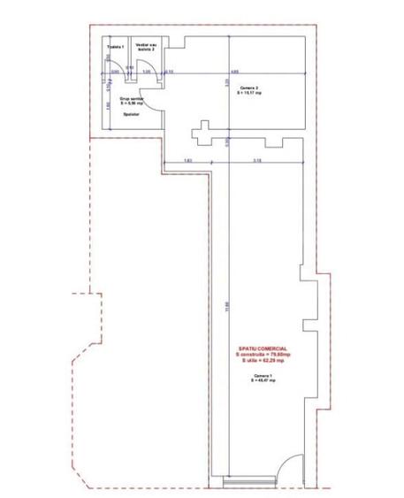 Spa?iu comercial, 62 mp, zona Ultracentral - 1