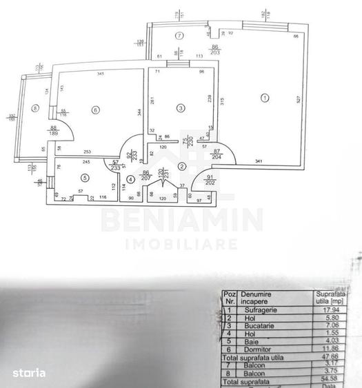 Apartament 2 camere decomandat etaj 1 Sarari Spital Filantropia 55mp - 7