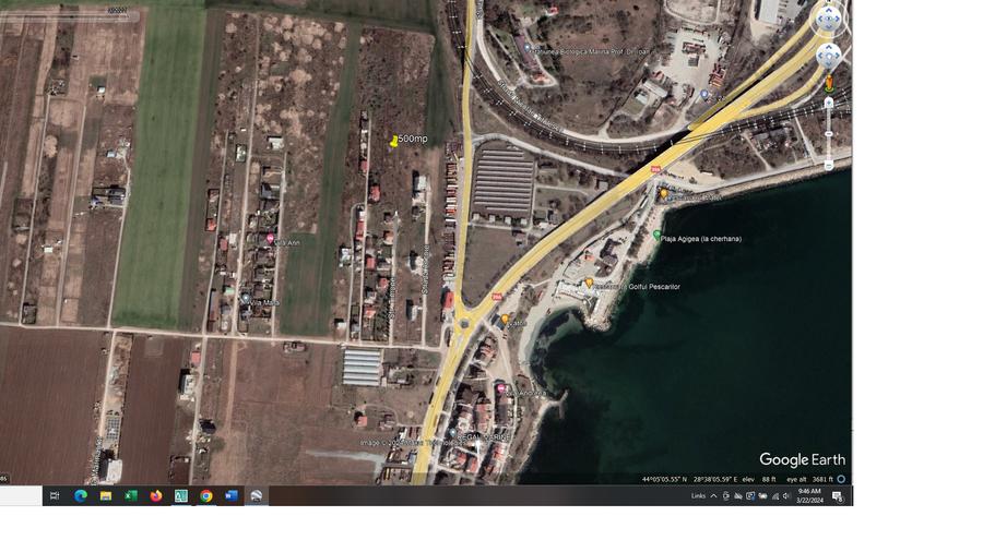 Teren Construcții intravilan de 500 mp, în Agigea