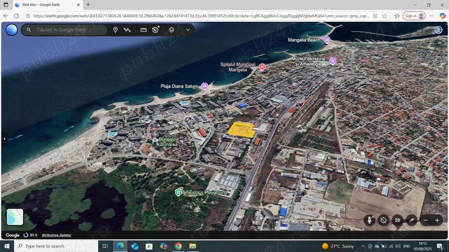 Mangalia Saturn teren intravilan construibil 12688mp pret 120euro mp - 4