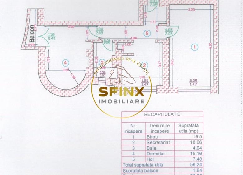 Apartament 2 camere | 58 mp | et 2 | Aleea Alexandru | Aviatorilor - 9