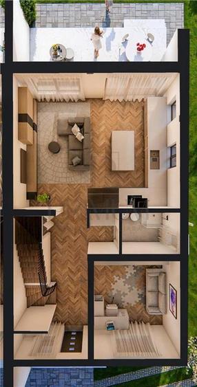 Duplex spatios - Cartier Plopi - toate utilitatile - 6