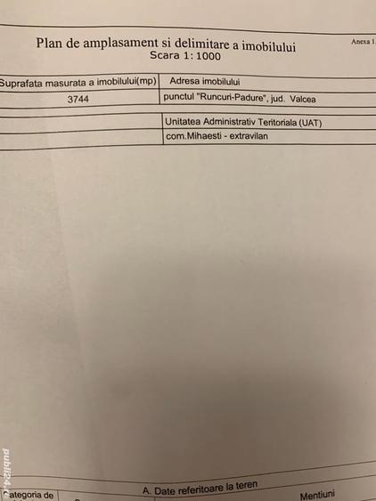 Teren intravilan , teren livada langa Baile Govora in Mihaesti, Babeni, Budesti - 1