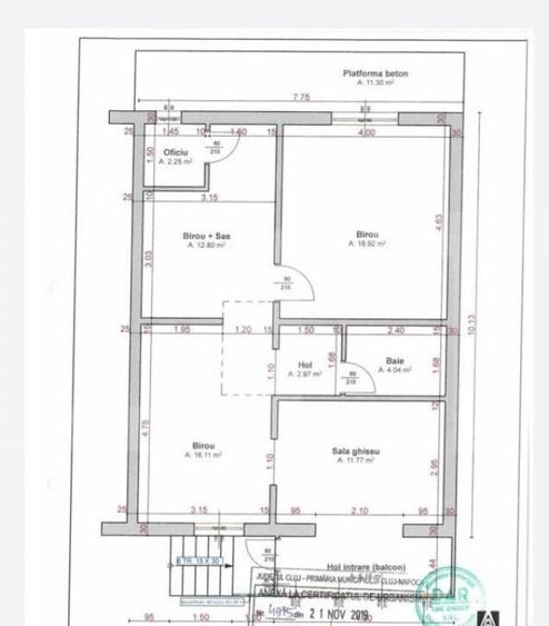 Spatiu birouri, 80 mp, zona Mc Donald's, Manastur - 1