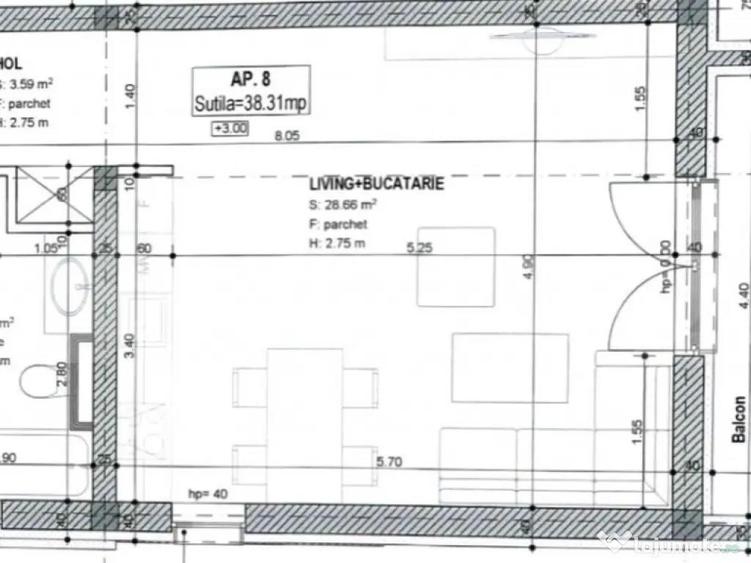 Apartament cu 1 camera, 38 mp, zona Braytim - 1