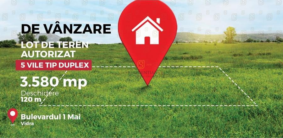 Teren 3580 mp cu autorizatie de constructie , 10 vile , Mamina Berceni - 3