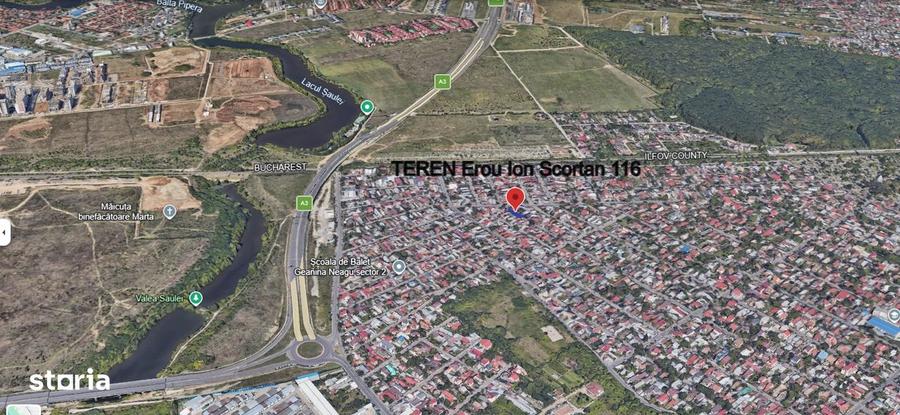 Teren Intarvilan Andronache aproape A3 pentru constructie Vila! - 2