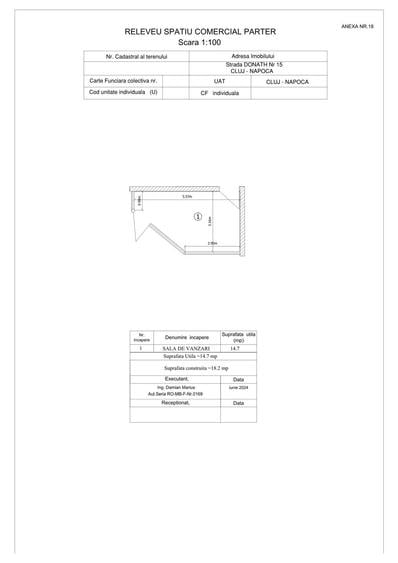 Spatiu comercial de inchiriat str. Donath Nr. 15, Cluj, pret negociabil