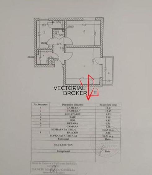 Apartament 2 camere decomandate, et.7, bl.reabilitat, Basarabia Diham - 5