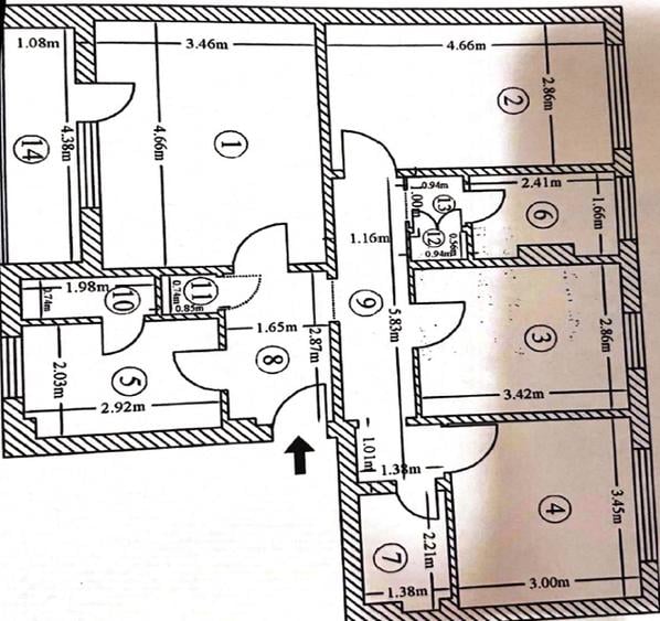 Apartament 4 camere,decomandat – Titan/Nicolae Grigorescu – 5min. IOR - 2