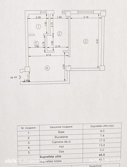 Apartament cu 2 camere în Central