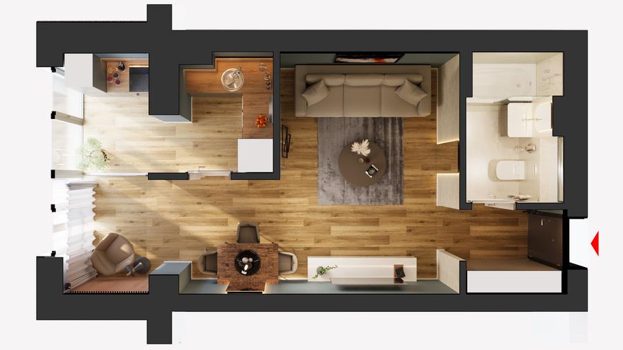 Garsoniera Tip 1A | HILS Sunrise | Ansamblu cu Pre-certificare GREEN Homes - 6