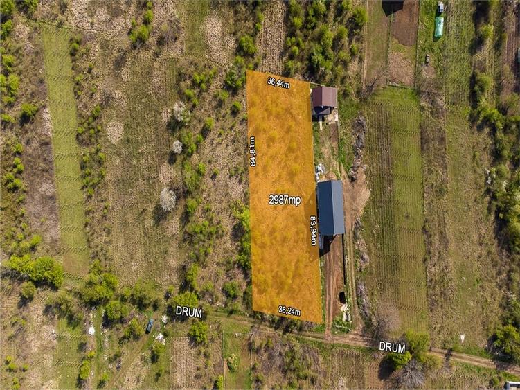 Stefanestii de Jos - Sos Stefanesti, teren 2987 mp, STB 4 min, deschidere 36 ml - 2