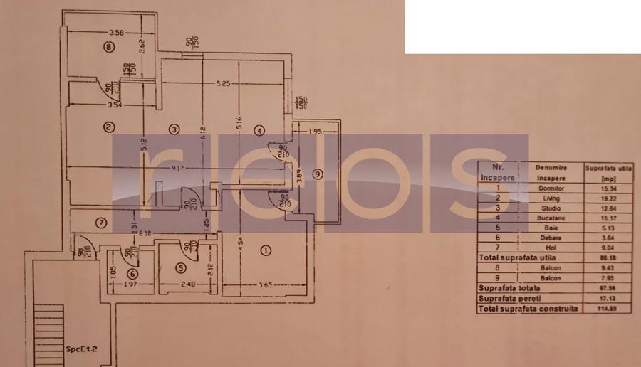 Apartament cu 3 camere decomandat, mobilat în Central